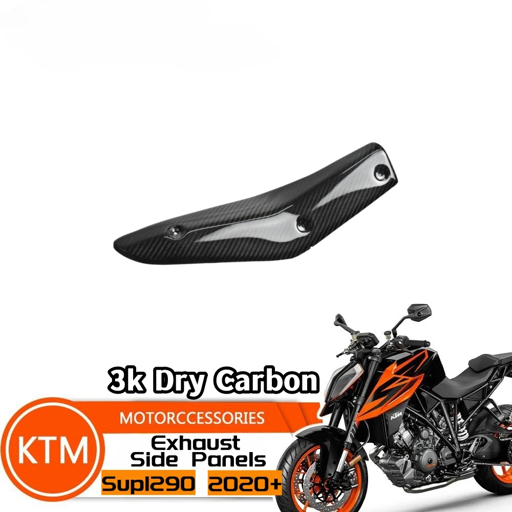 

100% 3K Full Carbon Fiber Motorcycle Exhaust Side Panels Plate Kits Body Exterior Kit For KTM Superduke 1290 2017 - 2019