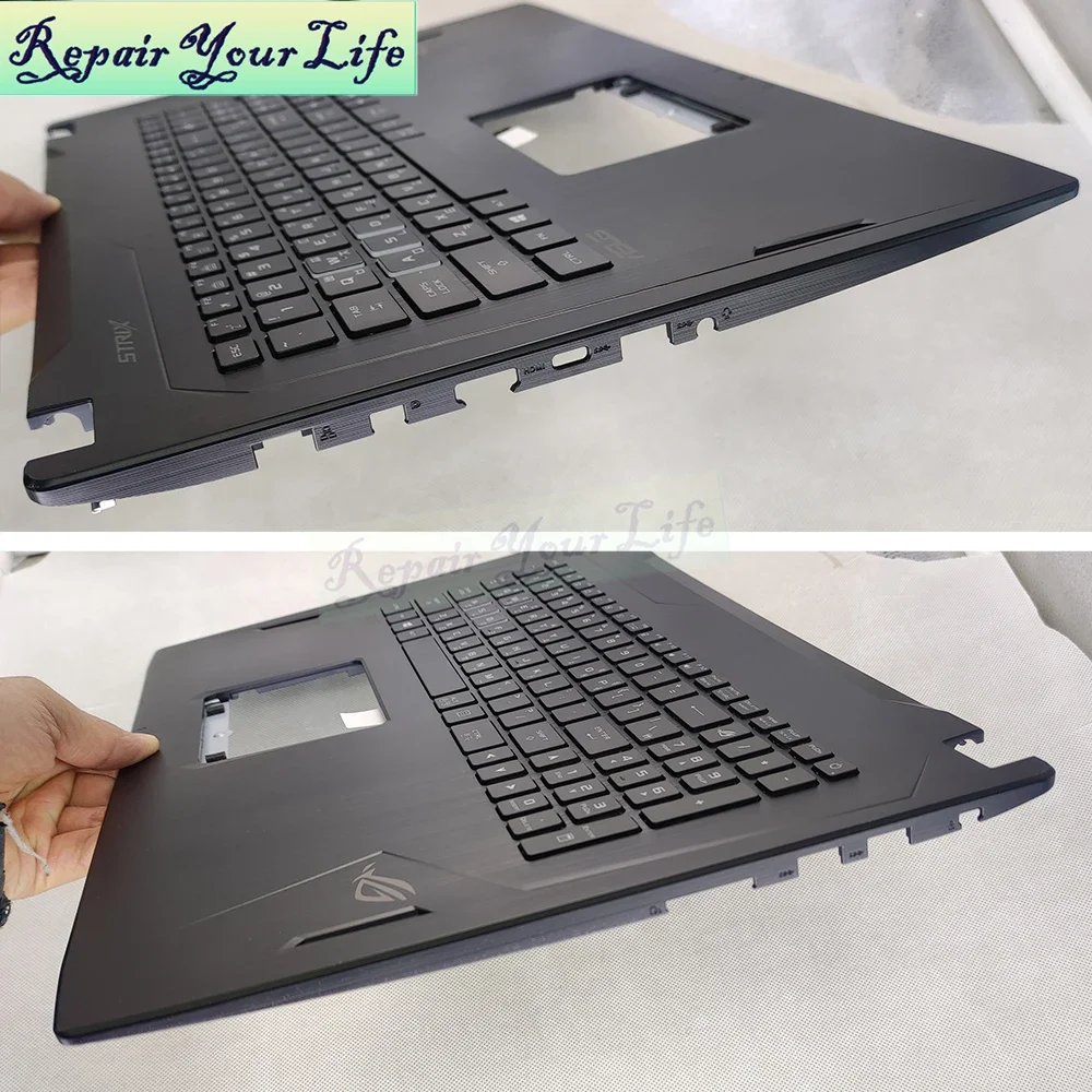 Верхний чехол для клавиатуры с упором для рук для Asus ROG Strix GL702VI-1A, британский хорватский корейский RGB с подсветкой 13NB0G91AP0211 90NB0G91 (art.: 3920cdf89b644) - 3920cdf89b644