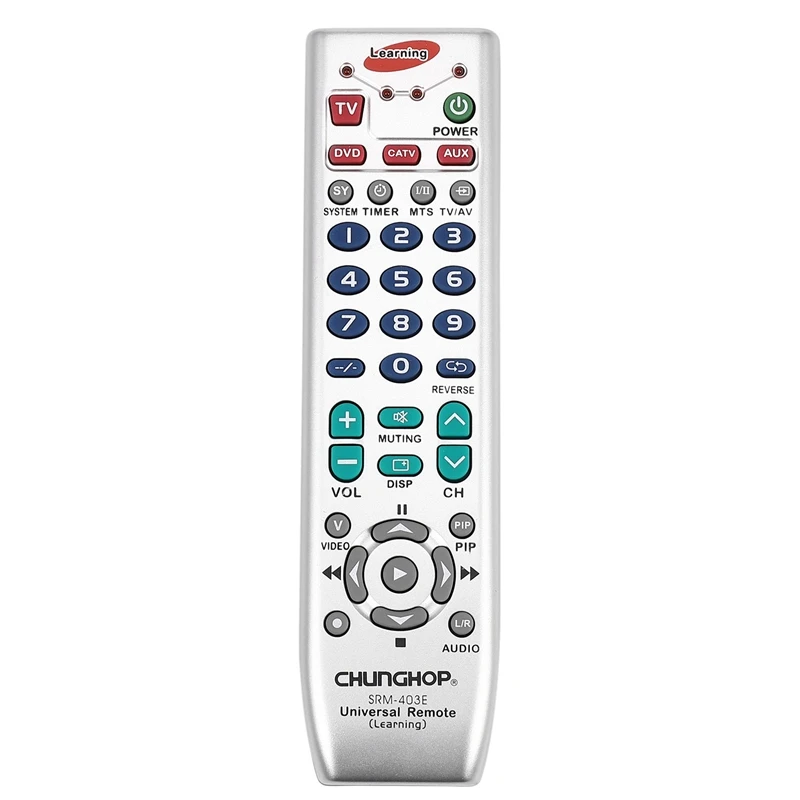 

2X Chunghop Srm-403E Universal Remote Controller Smart Learning Remote Control For Tv/Sat/Dvd/Cbl/Dvb-T/Aux