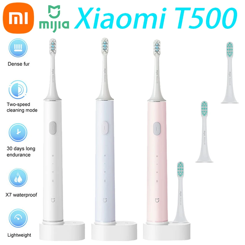 

Зубная щетка Xiaomi Mijia T500 звуковая электрическая, отбеливание зубов, вращение, чистка зубов, щетка для взрослых