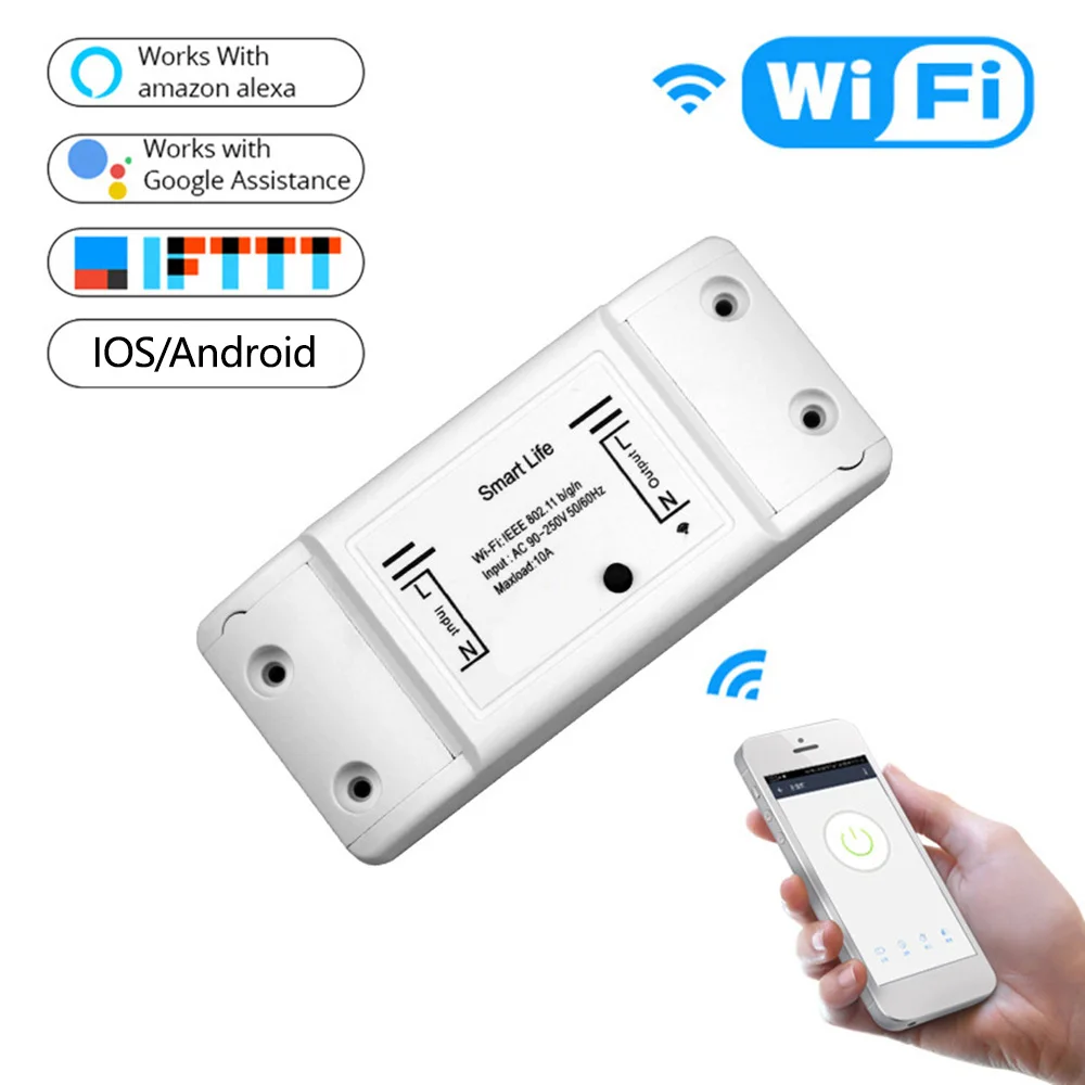 

Smart Wifi Light Switch Wireless Remote Control Switch With Alexa/google Home Voice Control Switch Timer