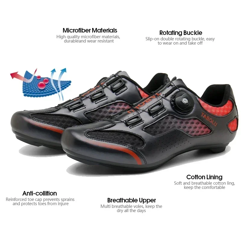 2025 Men's Cycling Shoes Mtb Bike Sneakers Non-slip Mountain Cleat Biking Ultralight Speed Bicycle Spd Road Footwear
