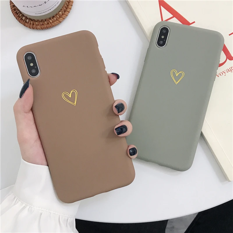 

TPU Gold Heart Cover For Samsung Galaxy A51 A71 A40 A50 A70 A20 A21S A20E A30 A31 A32 A52 A72 S8 S9 S10 S20 S21 Ultra Plus Case