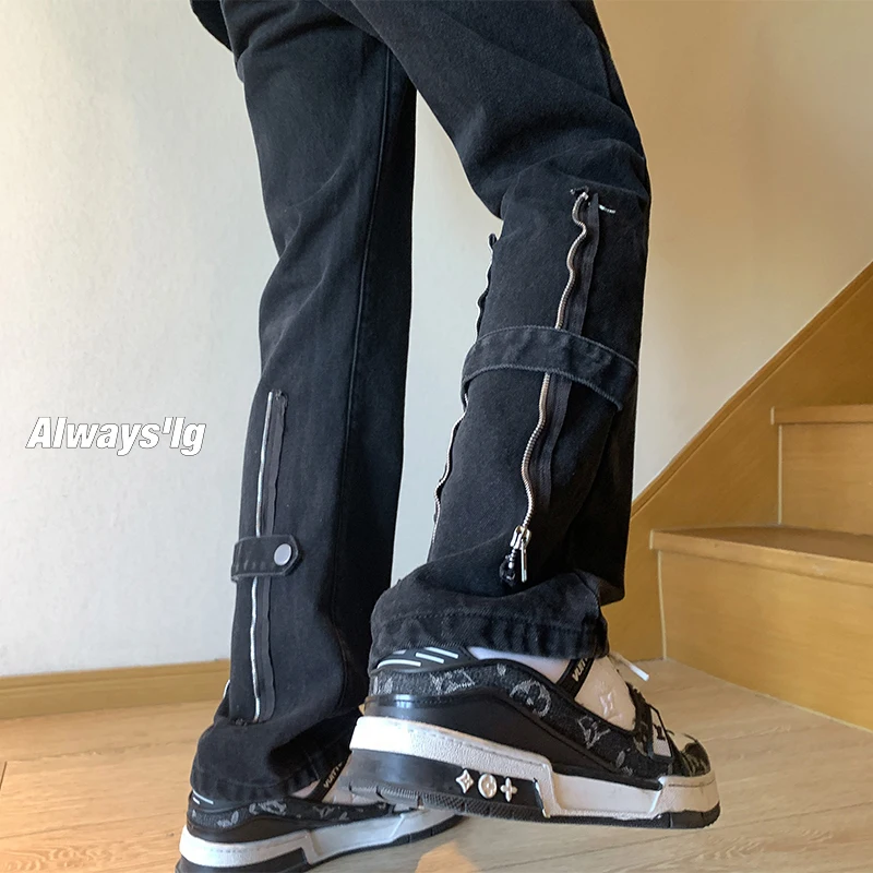 Y2K Ripped Jeans Men 2023 Summer New Fashion Trend Black Crack Streetwear Pantalon Skinny Homme Pants Men Denim Unique Design