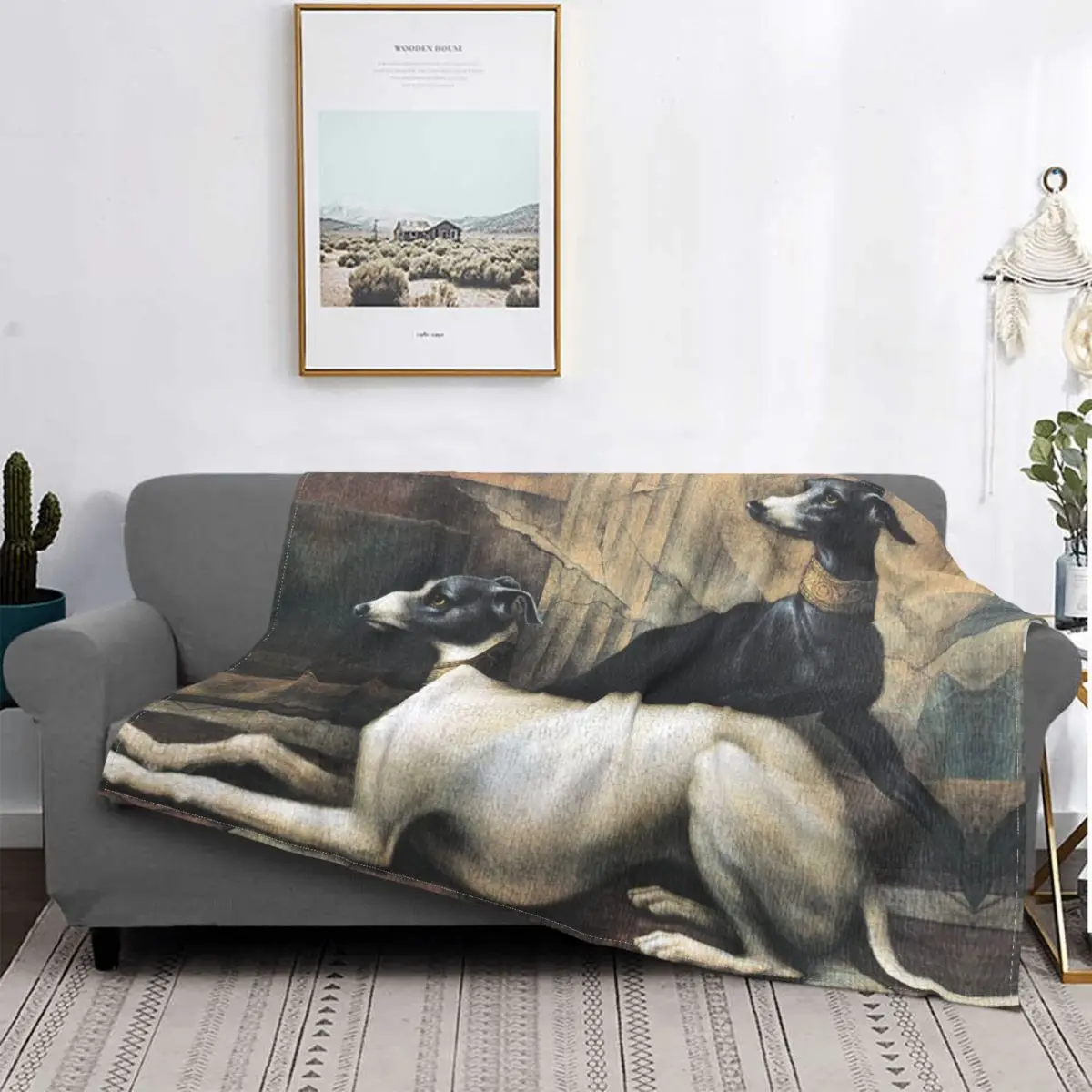 

Greyhounds с золотыми ошейниками, диван, флисовое покрывало, теплое фланелевое одеяло для собак, домашнее покрывало для кровати
