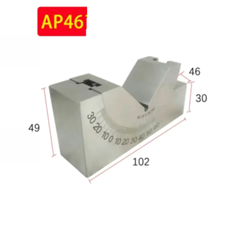 

Точные детали для фрезерного станка AP46, регулируемая площадка, угловой датчик 0/30/60, V-образный блок, Угловой Инструмент AP46 для измерения
