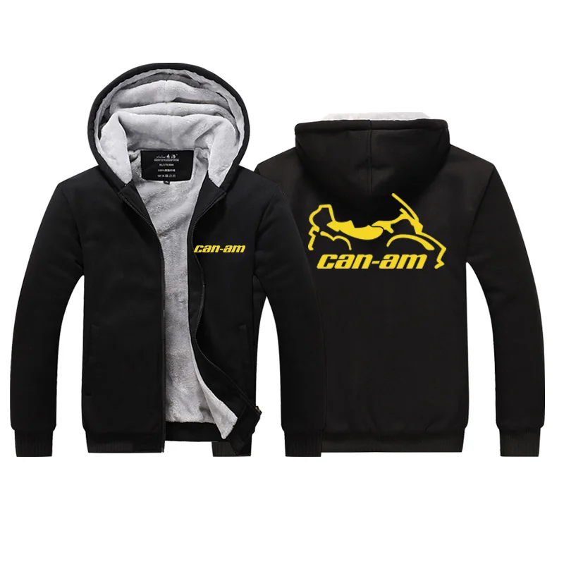 

2022Winter Druck KÖNNEN-AM Auto Logo Verdicken Jacken Männlichen Hoodies Zipper Sweatshirts Trainingsanzug männer Mäntel