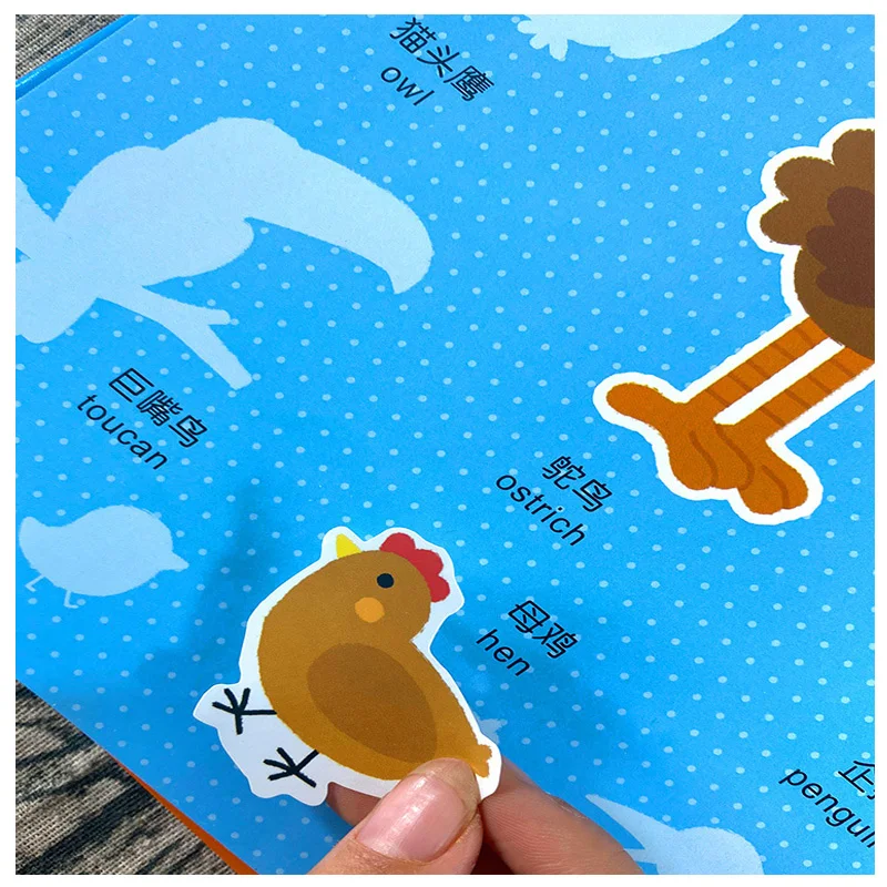 6 шт. двуязычная наклейка на английском и китайском языках