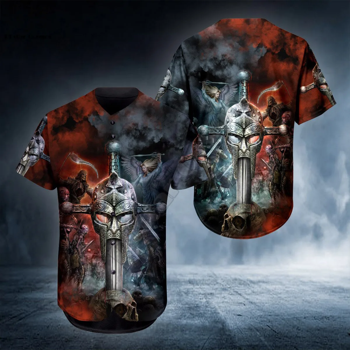 Viking Inside Me Baseball Jersey Shirt Baseball Shirt 3D All Over Printed Shirts hip hop Tops Love Skull Gift
