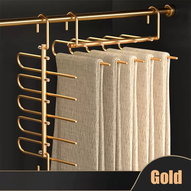 

Складная металлическая вешалка для брюк 5 уровней