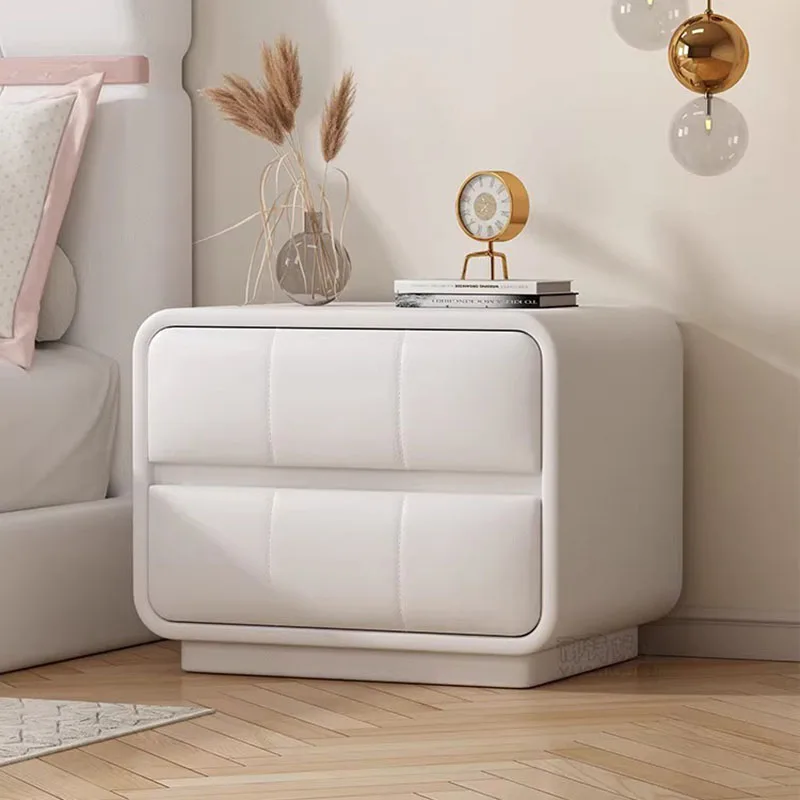 

Винтажный современный ночной столик для спальни, белая нордическая Минималистичная тумбочка, роскошная простая спальная камера, мебель для спальни