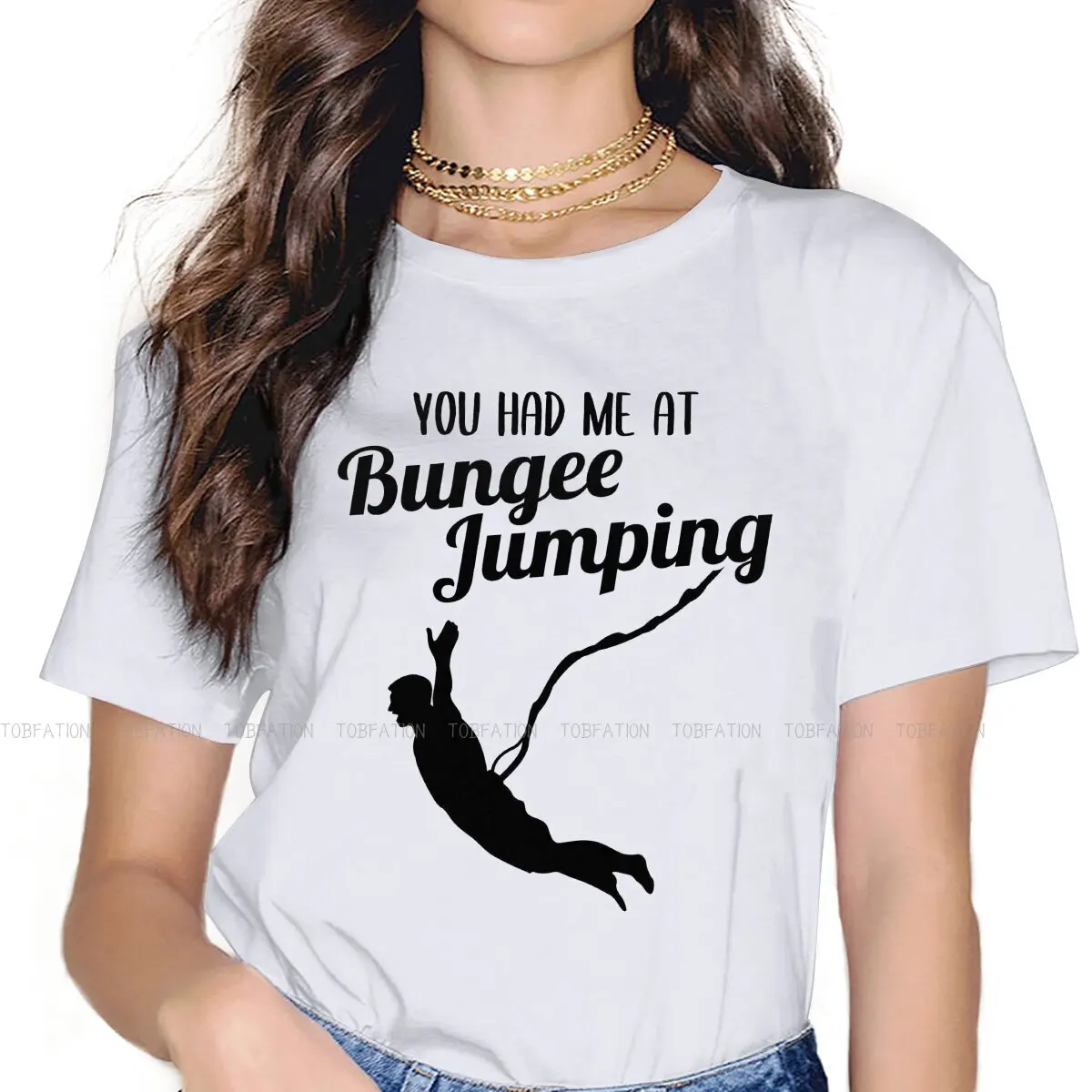 

Saying Gift Style TShirt for Girl Bungee Jumping Jump Extreme Sport 4XL Hip Hop Graphic T Shirt Short Sleeve Hot Sale