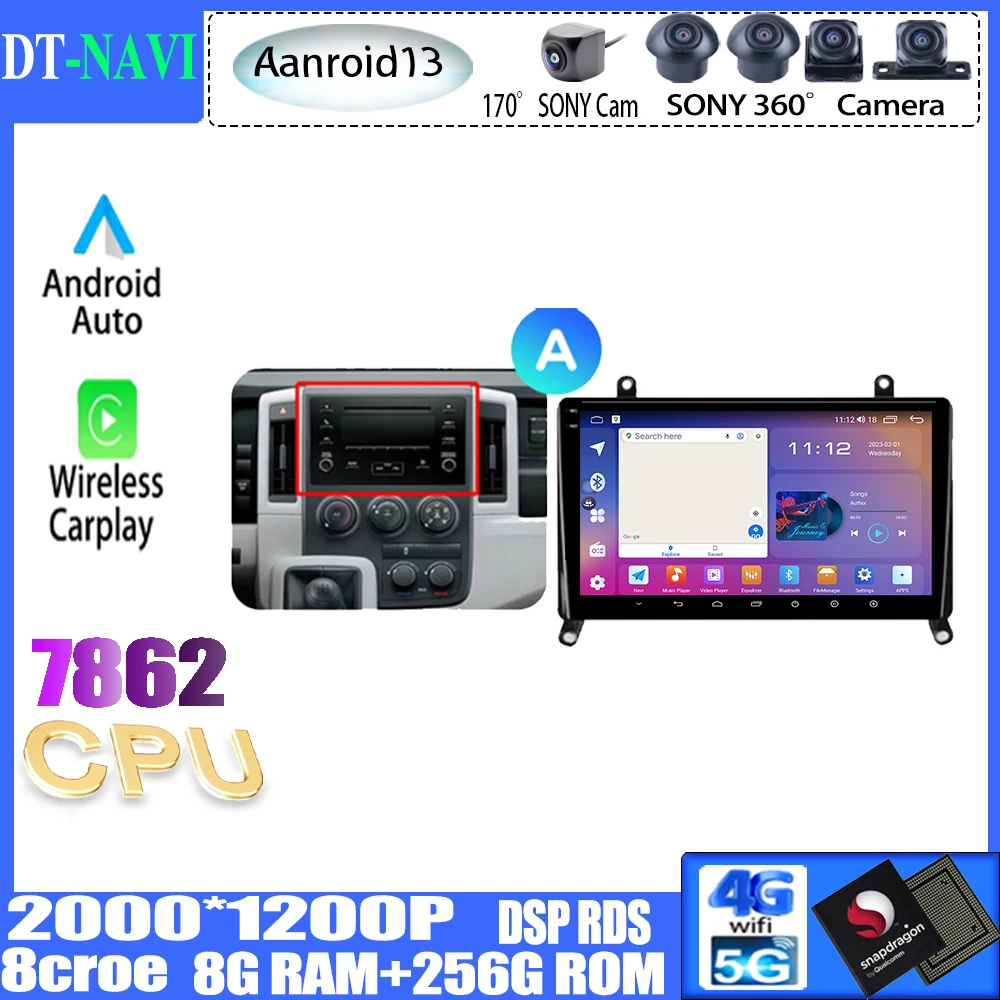 

Car Radio For Toyota Hiace H300 VI 6 GranAce I 1 2019 - 2022 Multimedia Video Player Navigation GPS Android No 2din 2 din dvd BT