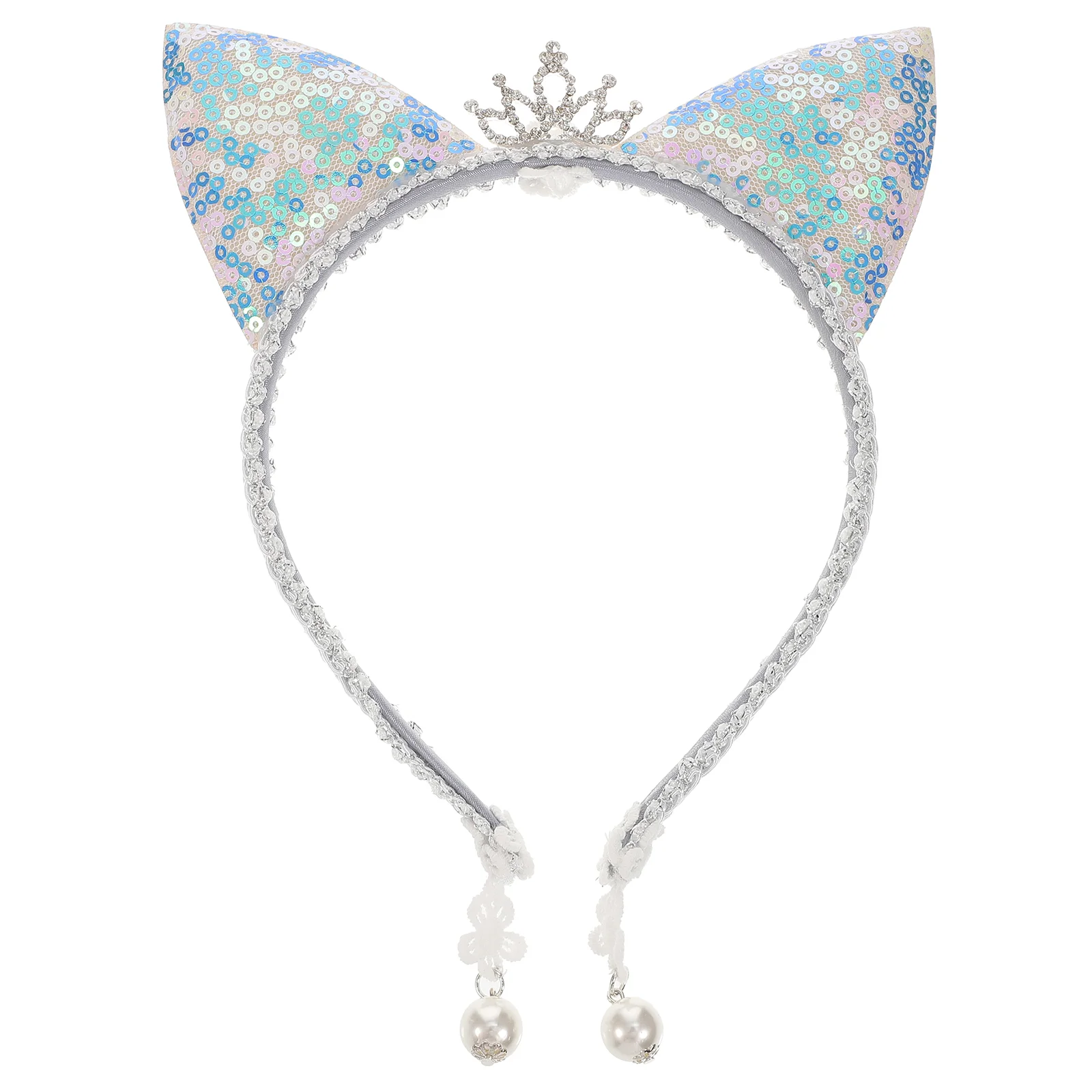 

Аксессуар для одежды с кошачьими ушками и блестками в виде короны