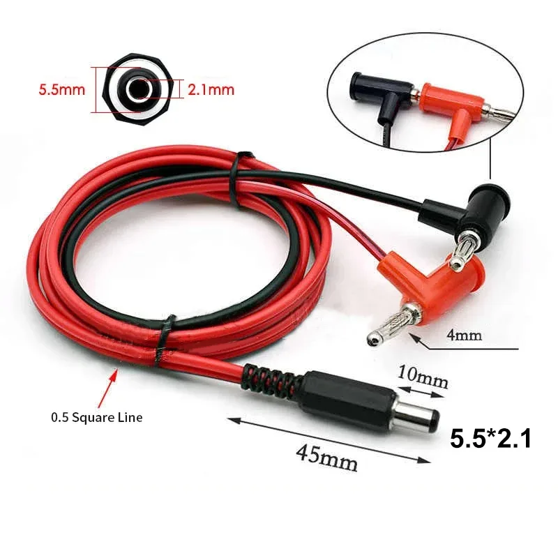 

Адаптер питания DC 5.5*2.1/2.5 мм на 4 мм "банан"