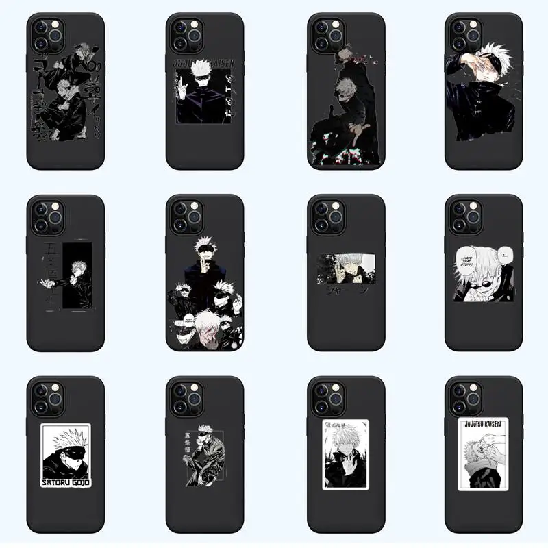 

Jujutsu Kaisen Anime Cartoon Phone Case For iPhone 13 12 11 mini pro XS MAX 8 7 6 6S Plus X SE 2020 XR