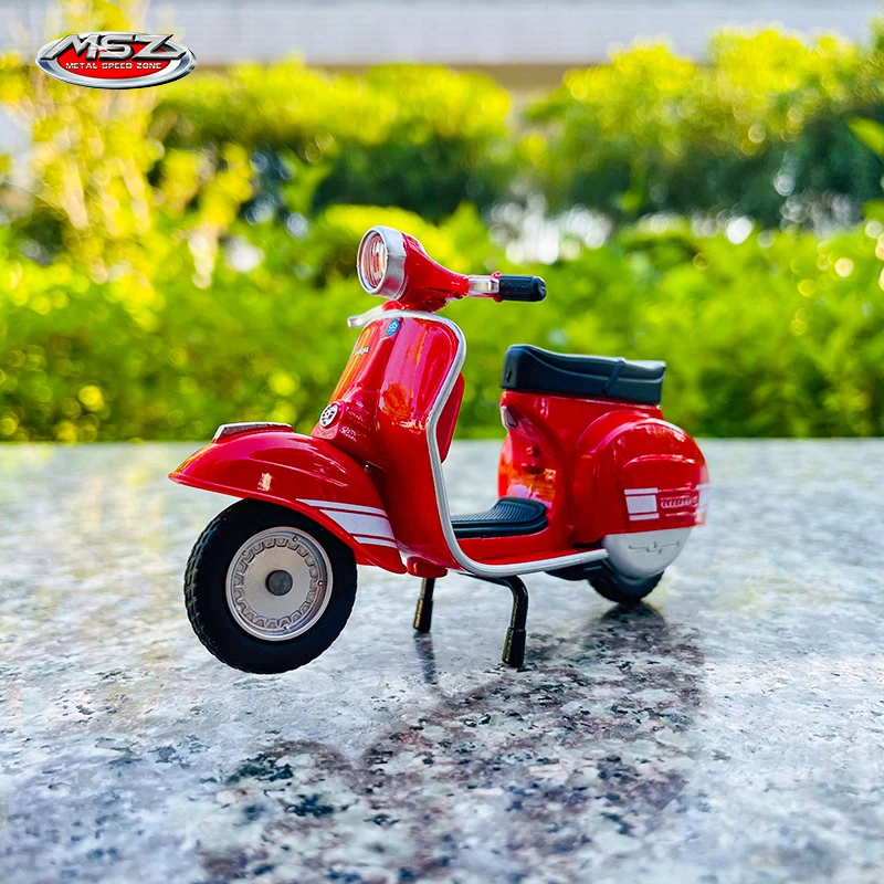 

MSZ 1:18 1976 Vespa 200 Rally motorcycle original authorized simulation alloy motorcycle model die-casting toy gift collection