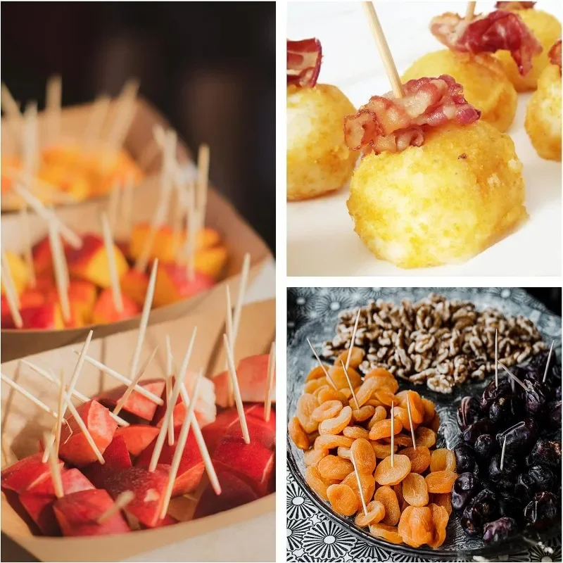 500 шт. двусторонние зубочистки из бамбука