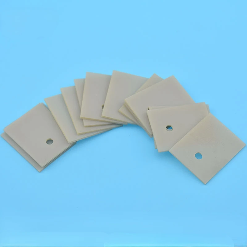 

10pcs Aluminum Nitride Ceramic Heat Sink Aluminum Nitride Thermal Conductive Ceramic Sheet Ceramic Substrate Substrate
