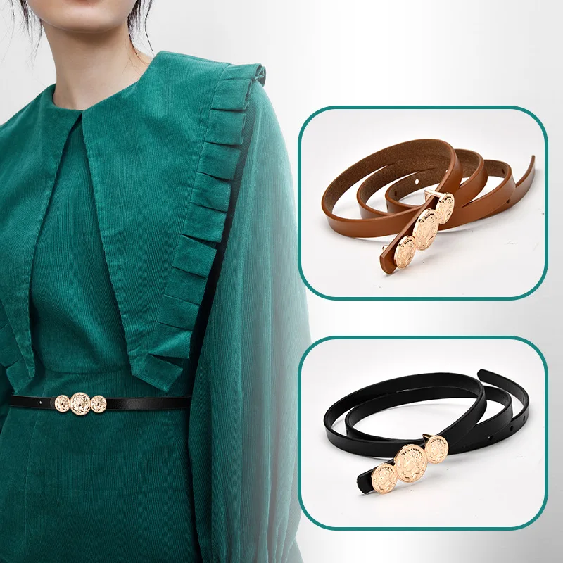 Ms luxury women leather belt belt ornaments