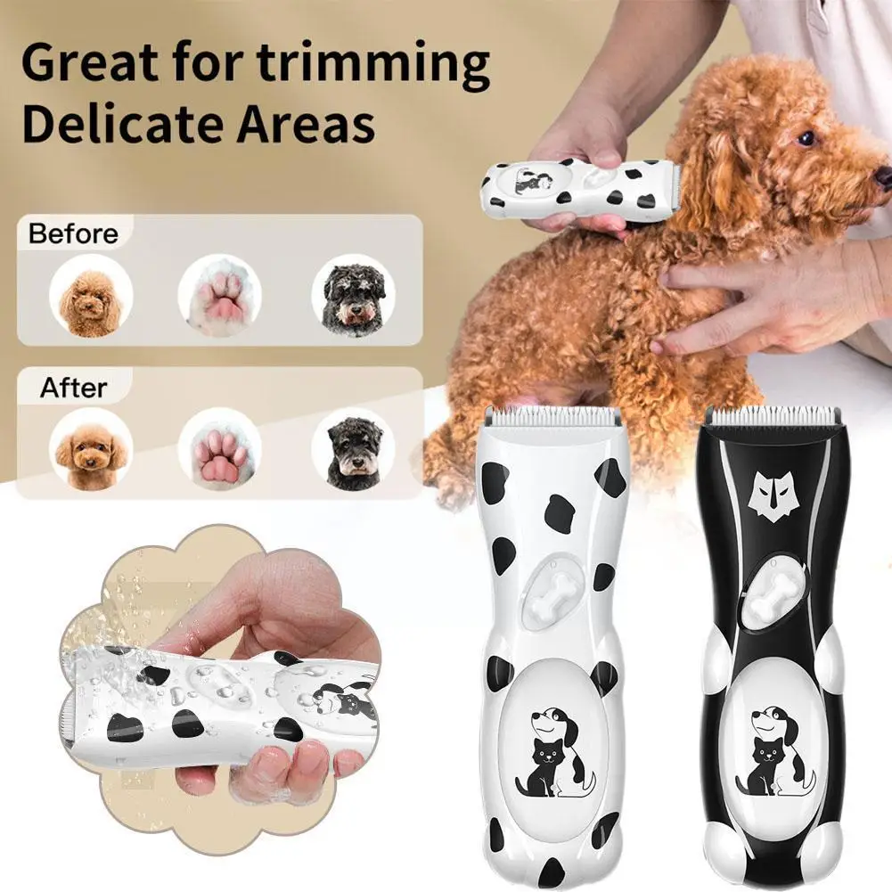 

Pet Electric Hair Small Dog Hair Trimmer Shaving Feet Hair Ceramic Cutter Ipx7 Waterproof Haircut For Dogs H3n4
