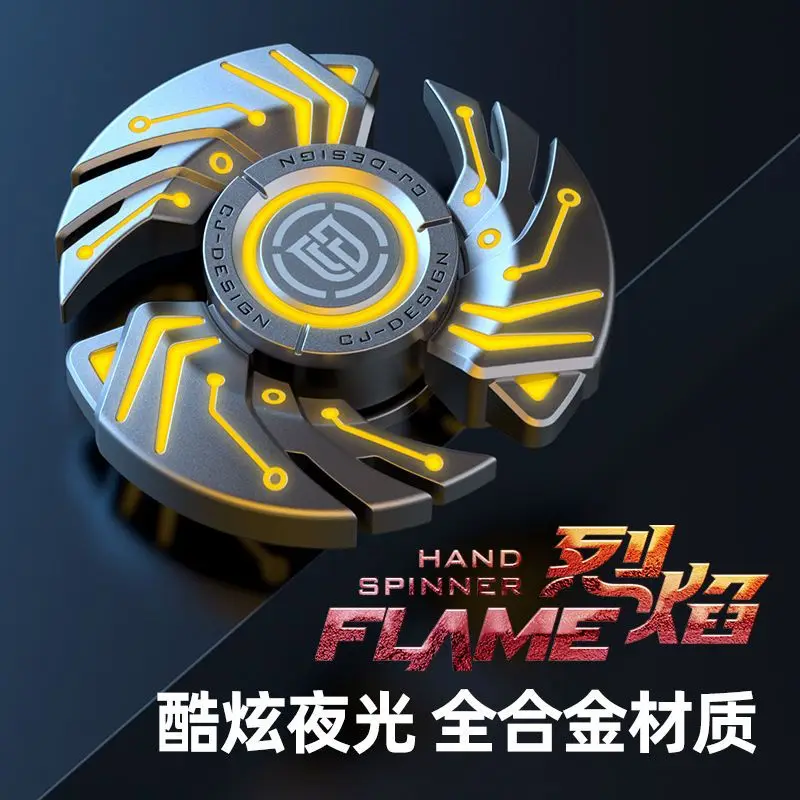 

Glowing toys Precise Antistress Hand Toy Fidget Spinner Metal EDC Gyro Mute Bearing Stress Relief Toys Adult Kids