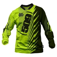2022 new summer road jersey downhill mountain bike green black mens long sleeved mtb uniform shirt cycling jersey