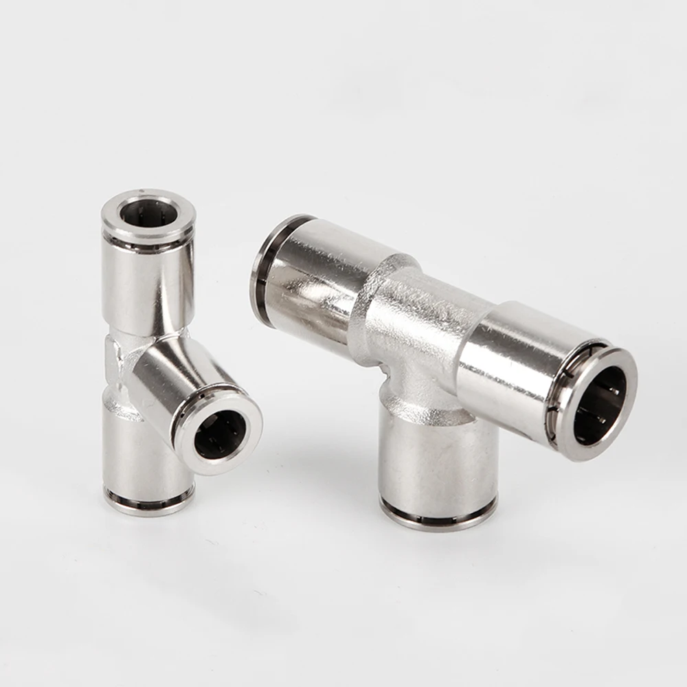 

Pneumatic PE Pipe Connector 4-16mm OD Air Hose Reducing 8-6mm Nickel Plated Brass Push In Quick Connector Air Fitting Plumbing