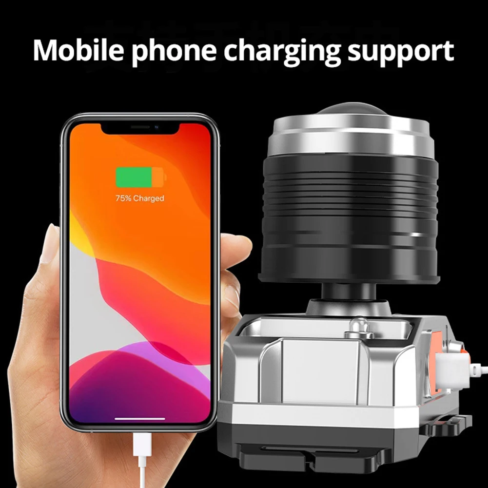 

Фонарь налобный портативный с зарядкой от USB и дисплеем