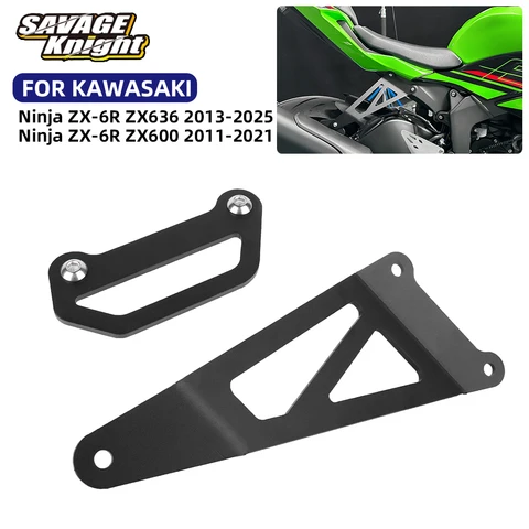 Заглушка подножки ZX-6R ZX 6R 2025 для Kawasaki Ninja ZX6R ZX636 ZX600 2011-2024, кронштейн для вешалки выхлопной системы, съемный держатель