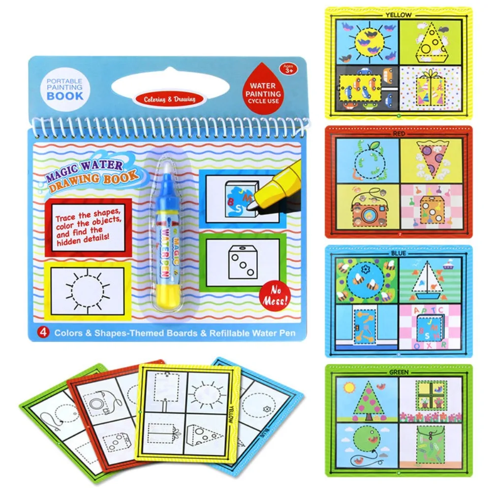 

Birthday Gift in Drawing Toys for Kids Doodle Book Magic Water Drawing Book Magic Pen Coloring Book Painting Board