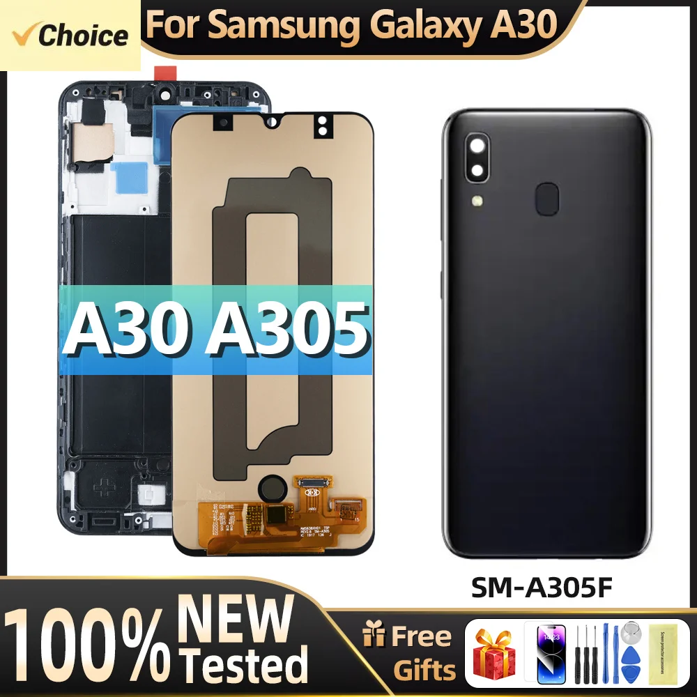 6 4-дюймовый AMOLED-дисплей Для Samsung Galaxy A30 SM-A30 A305F/DS