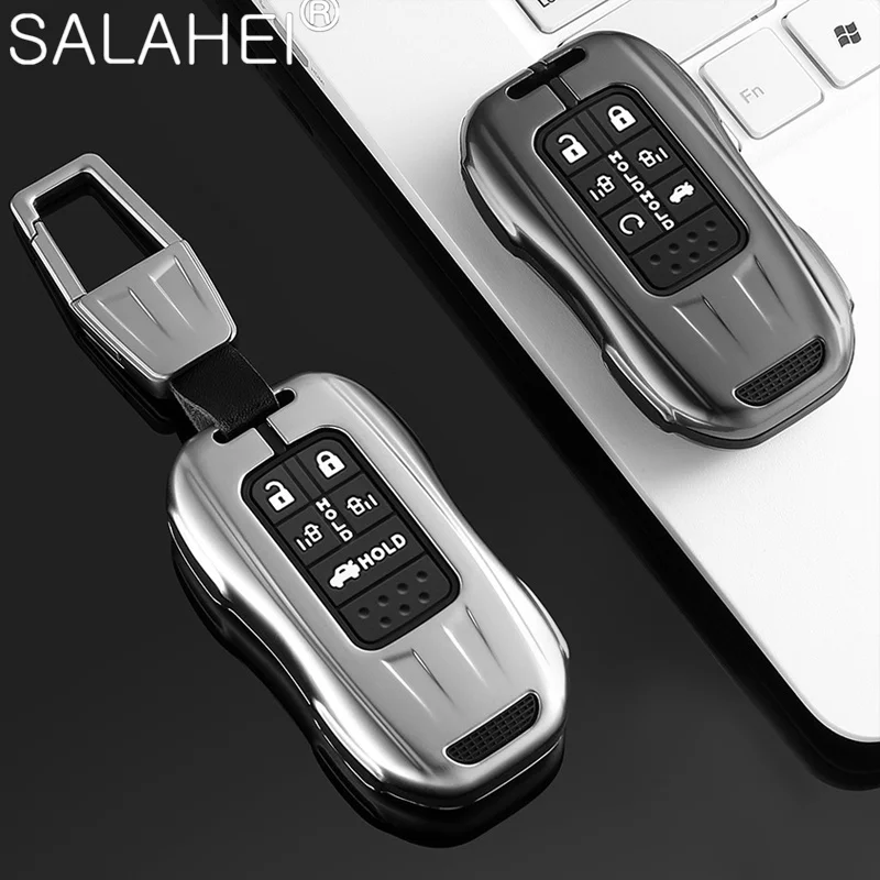 

Zinc Alloy Silicone Car Key Case Cover Fob For Honda Odyssey EX 4 Freed Elysion MPV Protective Shell 4/5/6 Buttons Accessories
