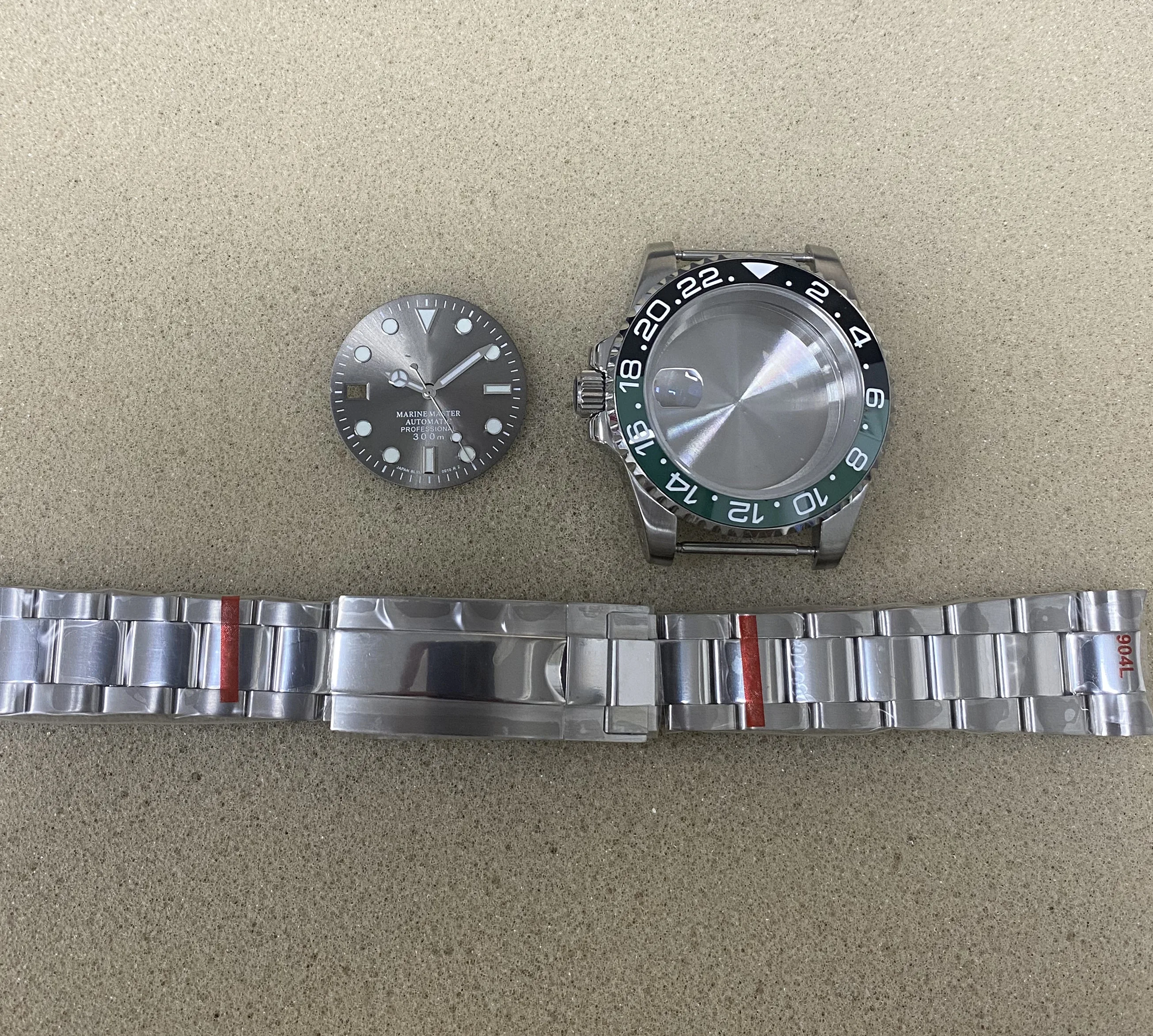 NH35 case LHD (left hand drive) set Accessories sapphire modified mechanical waterproof watch NH35 movement  dial hand C3 Date