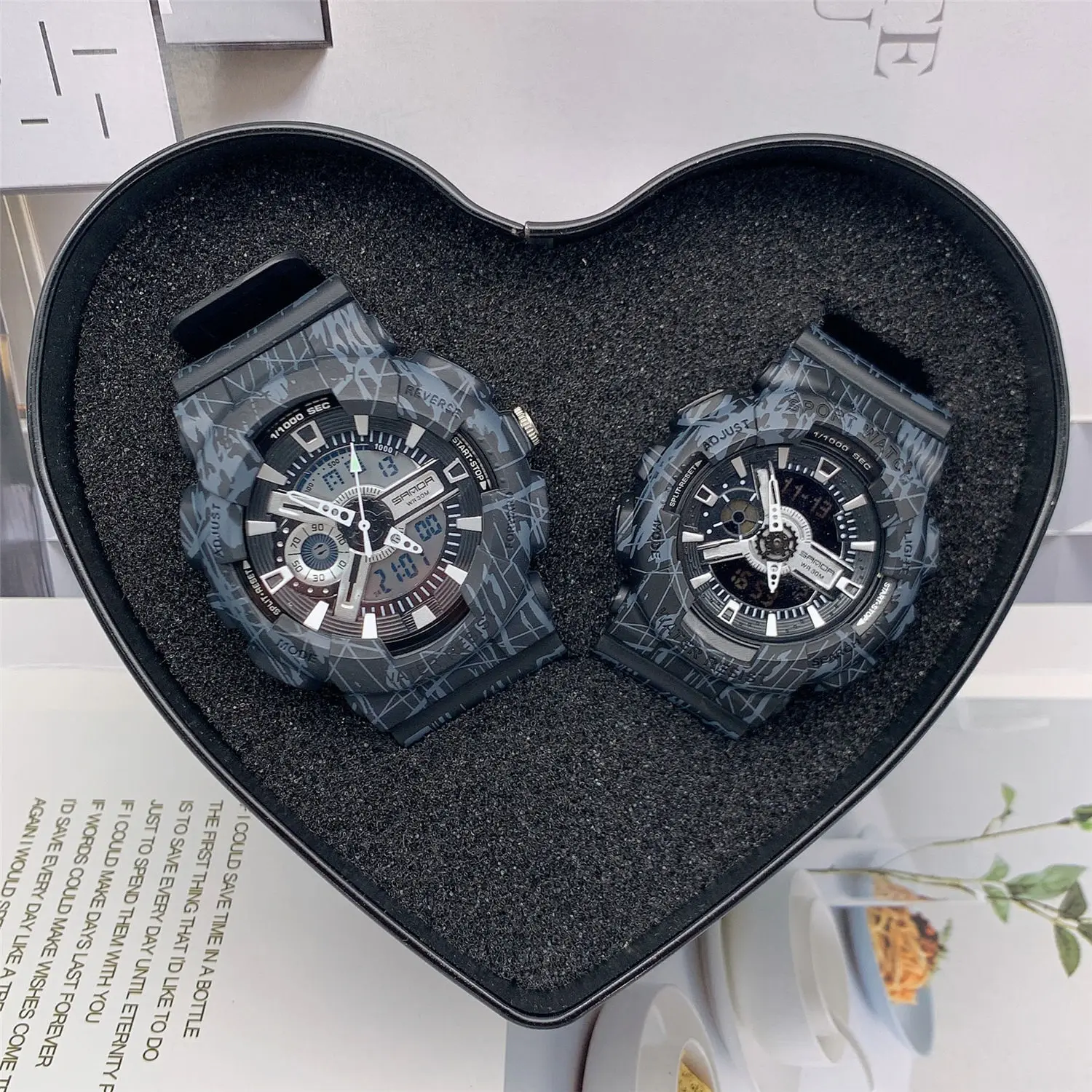 

Couple Watch Sports Lover Wristwatches LED Digital Watch for Men Women Luxury Electronic Clock Pareja 2022 Digital Lover Watches