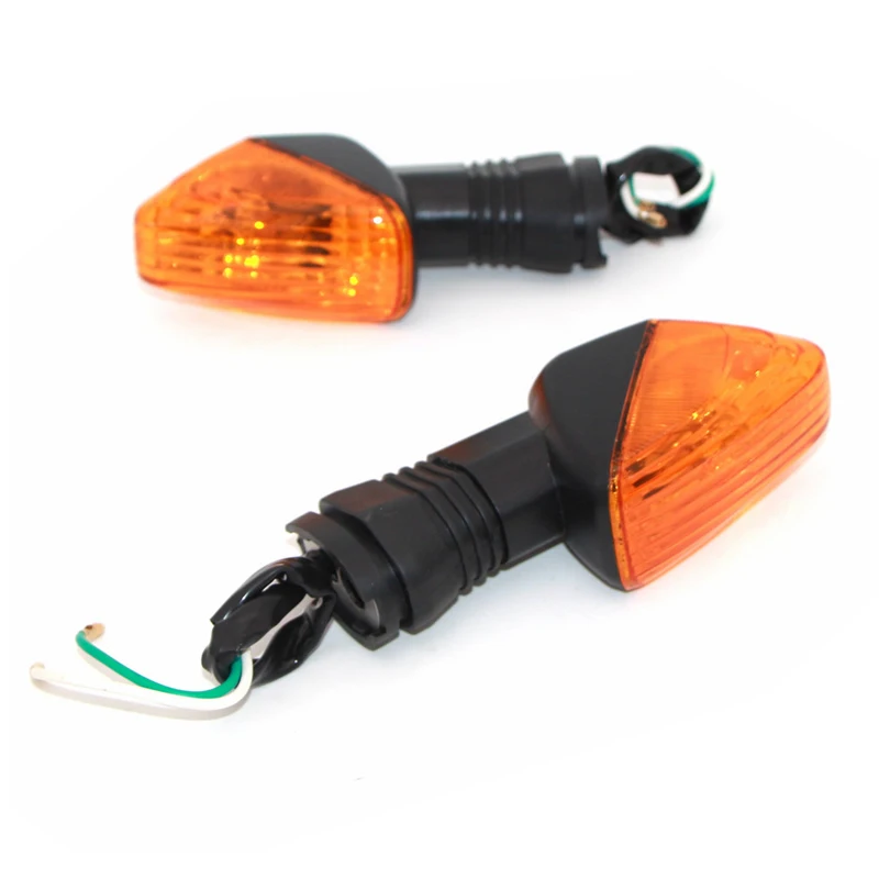 

2Pcs Front Rear Turn Signal Light Connector Signal Lamp Indicator Fit For KAWASAKI ZX-6R KLE500 KLE650 KLR650 Z750S Yellow Lens