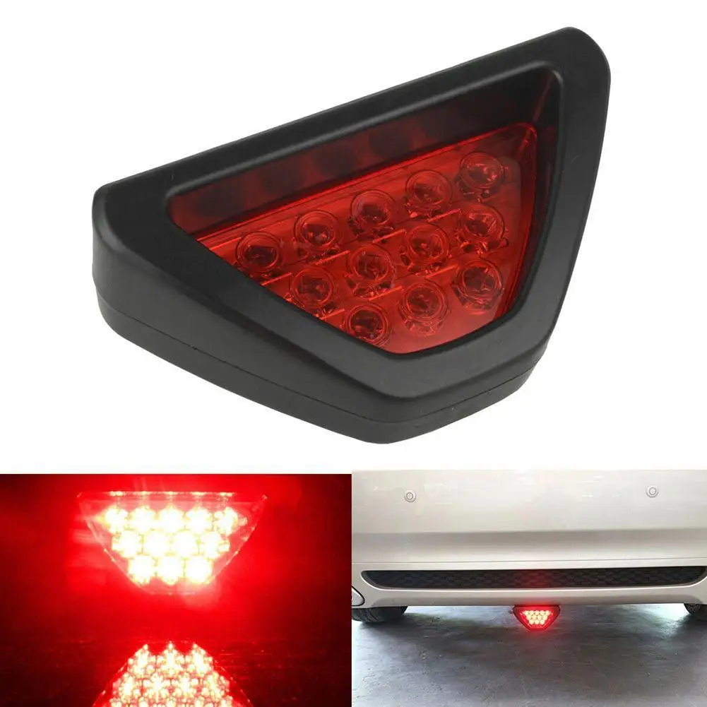 

Triangle Sporty Signal Lights Tail Third Brake Flicker Stop Reverse Lamp F1 Style Rear Fog Light for FORD Car Product