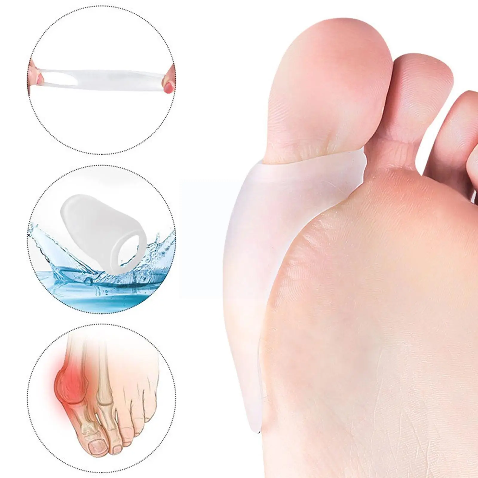 

Hallux Valgus Lateral Bone Big Toe Deformed Toe Care Toe Hallux Tool Care Varus 1 Sleeve Pair Improve Splitter To Foot C7s6