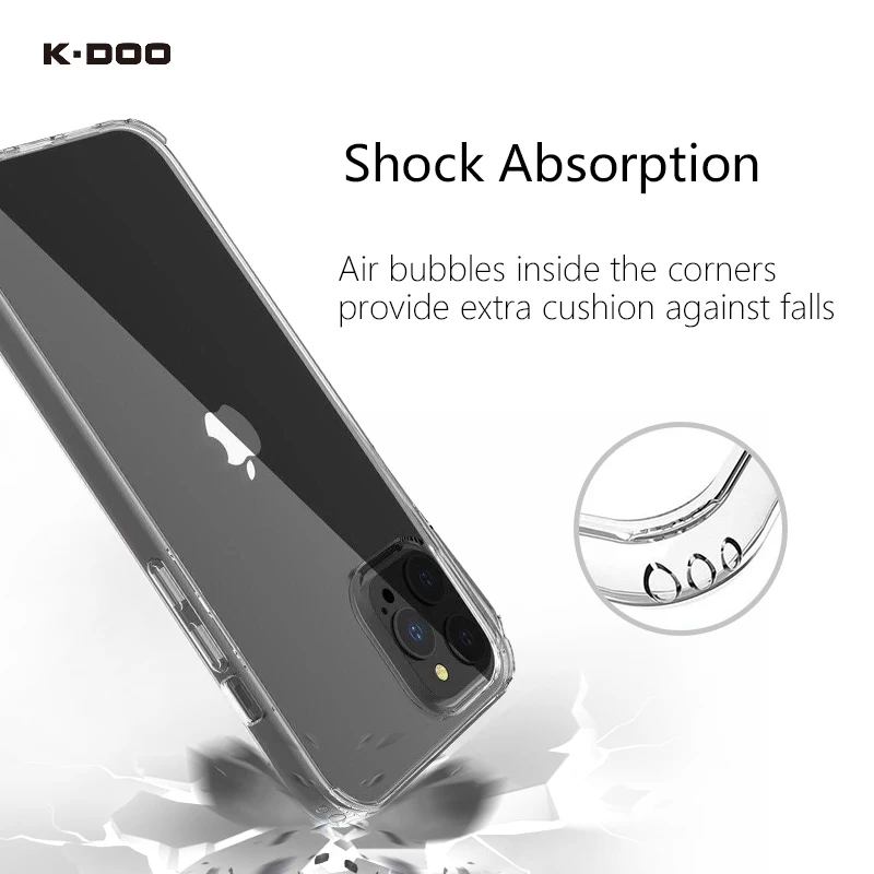 

Прозрачная Противоударная задняя крышка K-Doo Guardian для iphone12 /12pro/12mini/12promax