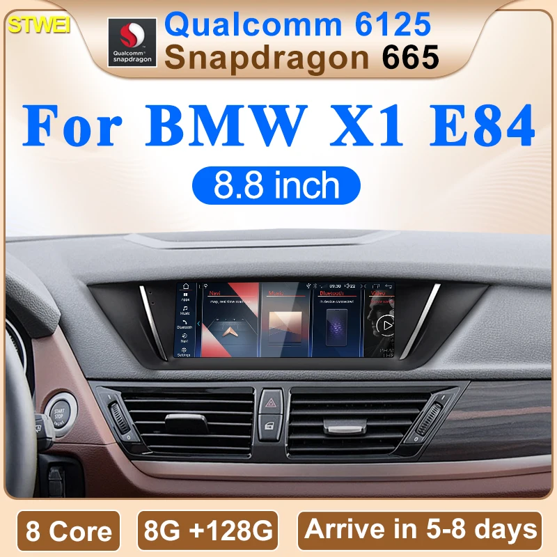 Фото 2025 Новый 8,8-дюймовый экран Qualcomm Snapdragon 665 для BMW X1 E84 Беспроводной автоматический CarPlay GPS NAVI Bluetooth Автомобильные мультимедийные плееры №1