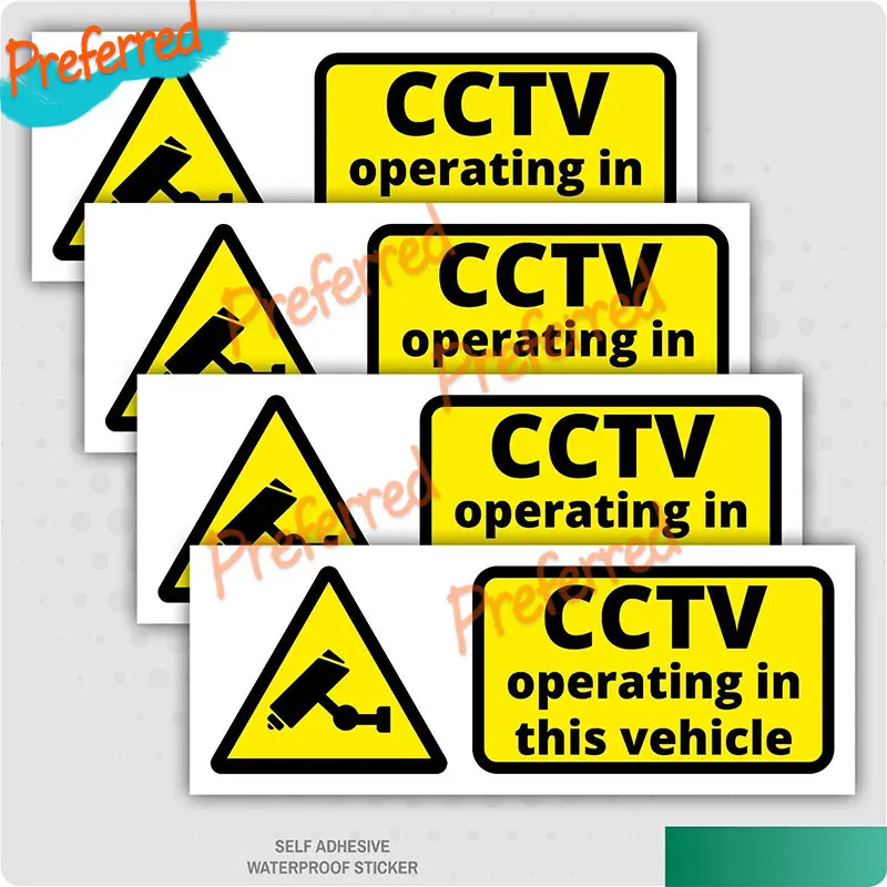 

4 X видеонаблюдение, бегущие в этом автомобиле, наклейки, автомобильный бампер, окна, зеркало заднего вида, багажник, такси, автобус, внедорожник, трейлер