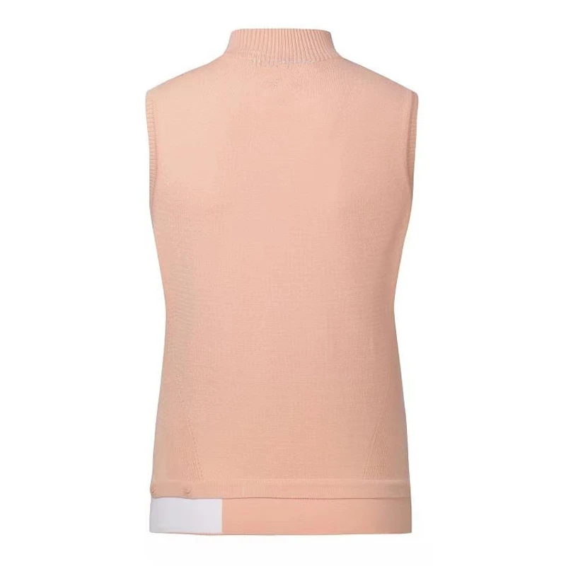 Korean golf clothing autumn and winter new ladies sleeveless knit sweater outdoor sports solid color sweater undershirt