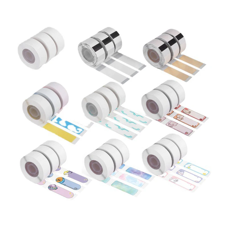 

3PCS/Set D30 Series 3 Proof Thermal Stickers/Self-adhesive Label Printing Paper 6 12 14 15mm Household Waterproof