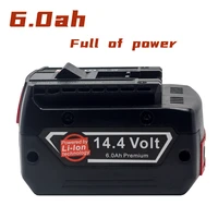 brand new 14 4v 6 0ah for bosch gbh gdr gsr 1080 dds180 bat614g power tool replacement lithium ion battery charger set