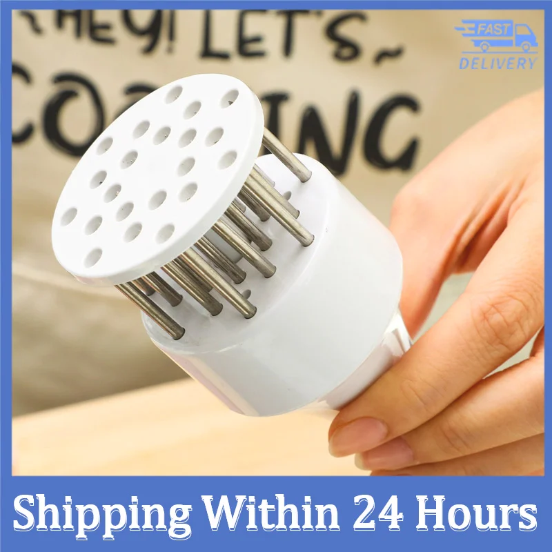 

Stainless Steel Loose Meat Needle Meat Tenderizer Household Quick-insert Beef Artifact Loose Meat Hammer Steak Kitchen Tool