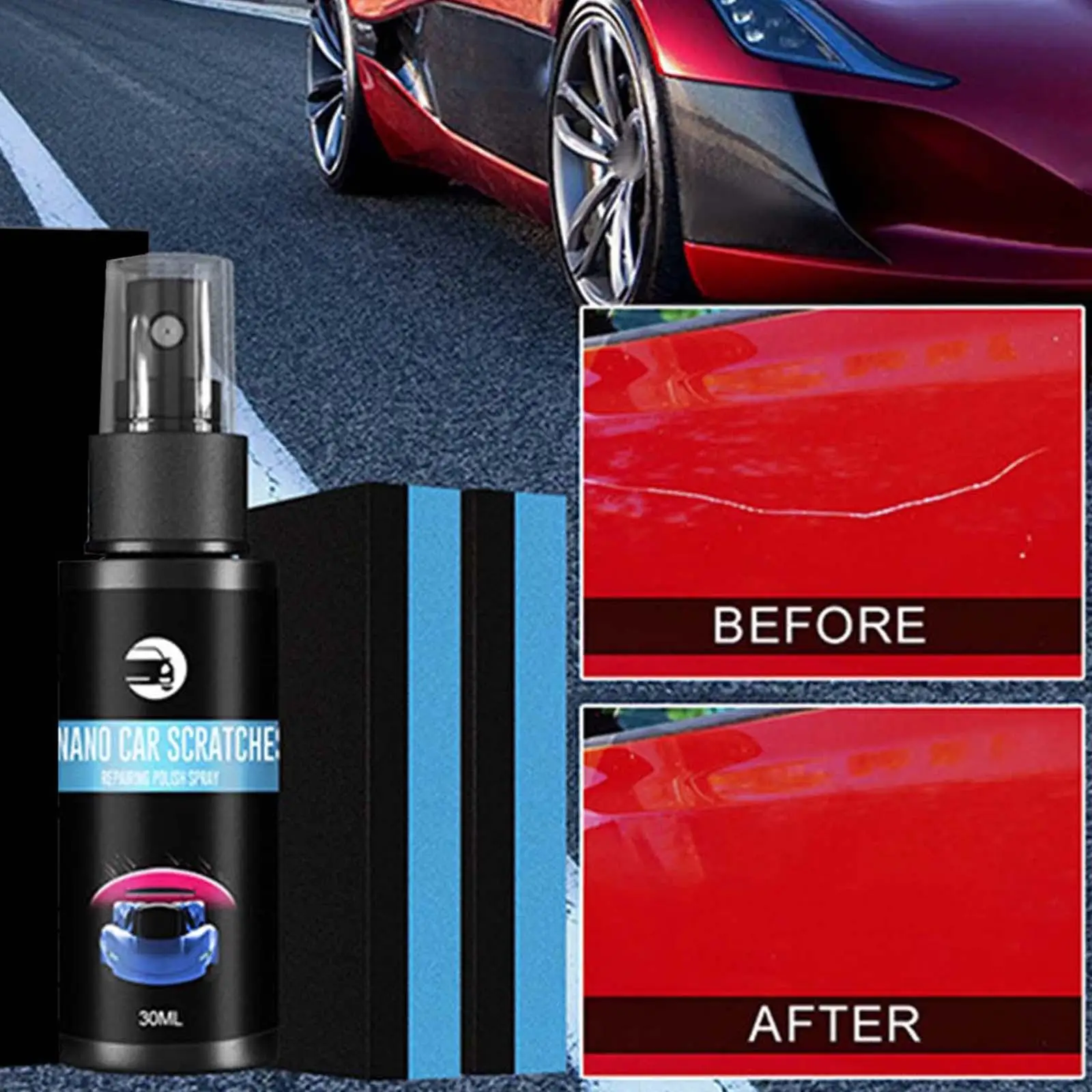

Ceramic Coating Spray Portable Car Scratch Repairing Polish Spray Car Scratch Repair Spray