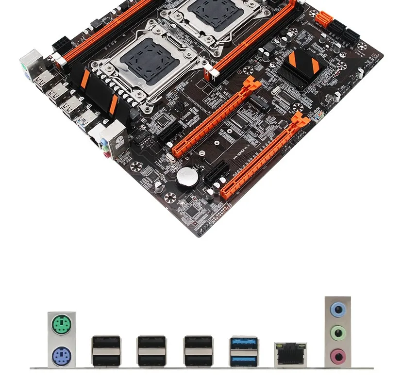 Материнская плата YEJIA X79 Dual cpuсистемная LGA 2011 E-ATX основная USB3.0 SATA3 PCI-E 3 0 16X NVME M.2 SSD