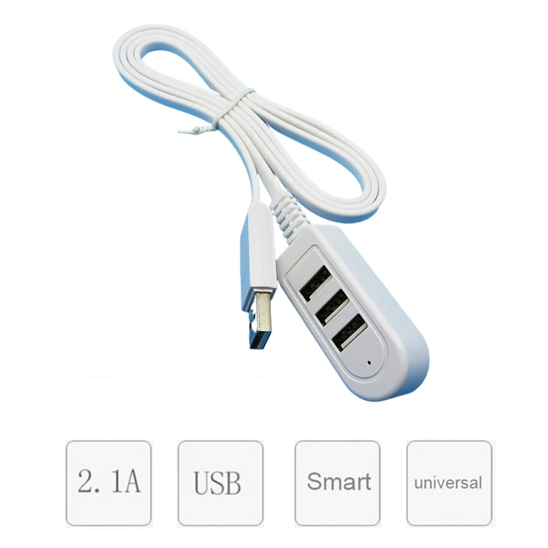 

1.2M USB cable Extension Charger Line Hub More than USB Splitter New Style 3 USB HUB Charging Cable Fast Charge USB Extension