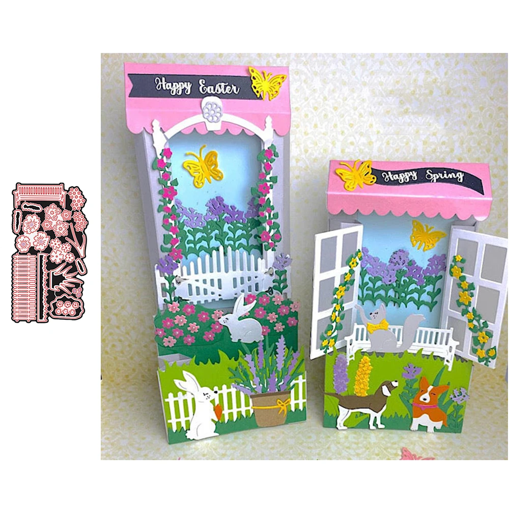 

Flower Chair Fence Decoration Metal Cutting Dies And Stamp DIY Scrapbook Manual Paper Card Decorative Embossing Process Mold