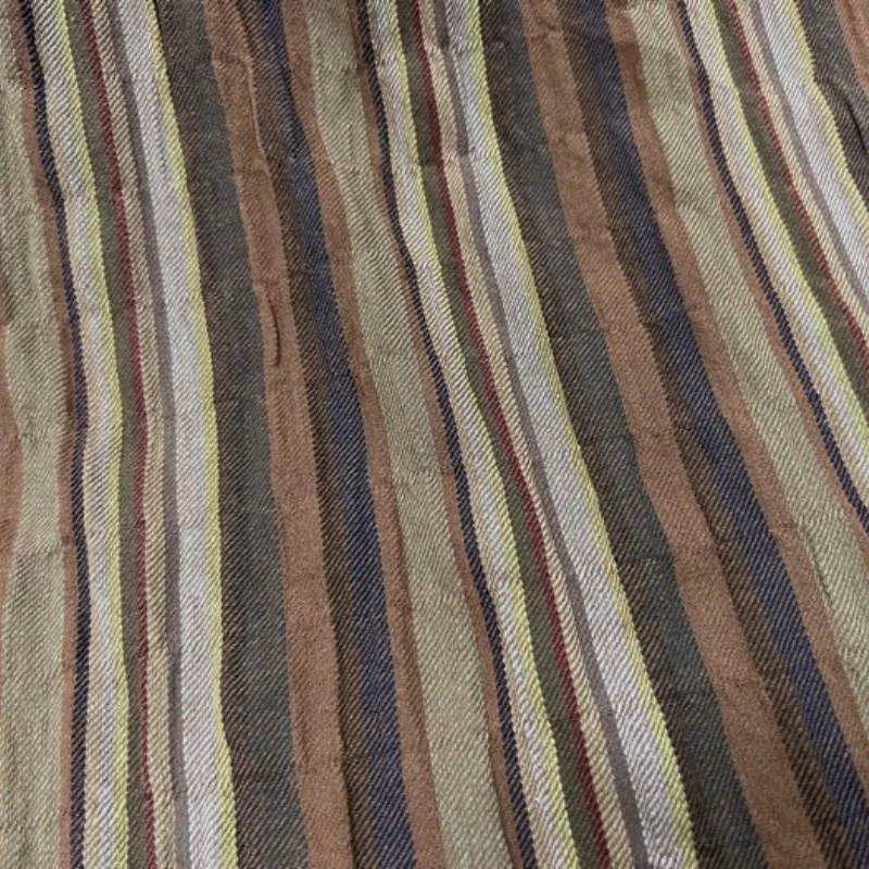 

Spring and Summer Retro Color Vertical Stripes Thick and Thin Stripes Twill Yarn-Dyed Thin Blended Fashion Cloth